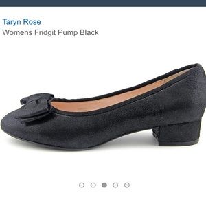 Taryn Rose Fridgit Pump - Shimmering Black Suede
